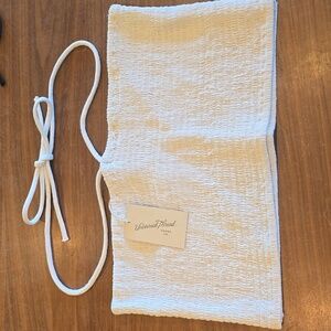 Universal Thread White Tube Top with Halter Straps